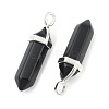 Natural Black Obsidian Double Terminated Pointed Pendants G-F295-04K-4
