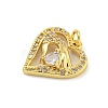 Rack Plating Brass Micro Pave Cubic Zirconia Pendants KK-G513-42G-2