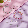 24Pcs Plated Alloy Rhinestone European Beads MPDL-NB0001-13-4