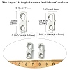 2Pcs 2 Styles 316 Surgical Stainless Steel Lobster Claw Clasps FIND-CJ0011-12-2