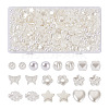 Biyun 500Pcs 10 Style ABS Plastic Imitation Pearl Beads KY-BY0001-02-1