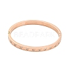 Ion Plating(IP) 304 Stainless Steel Bangle with Rhinestone BJEW-Q768-01RG-2
