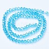 Electroplate Glass Beads Strands EGLA-A044-T8mm-B08-2