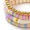 Polymer Clay Heishi Beads Bracelets Set BJEW-JB07242-04-9