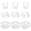 SUPERFINDINGS 9Pcs 3 Style Glass Dappen Dish/Lid Bowl Cup Crystal Dish MRMJ-FH0001-15-1