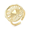 Rack Plating Brass Cuff Finger Rings for Women RJEW-C114-18A-G-1