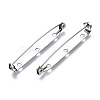 201 Stainless Steel Brooch Pin Back Safety Catch Bar Pins STAS-S117-022F-2