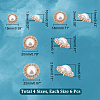 24Pcs 4 Styles 1-Hole Alloy Rhinestone Shank Buttons BUTT-NB0001-73-2
