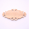   Natural Wood Carved Onlay Applique Craft WOOD-PH0001-34-2