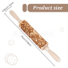 Phoenix Tail Flower Print Wood Rolling Pin WH-WG16496-01-2