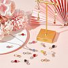 144Pcs 24 Styles Natural Mixed Gemstone Pendants PALLOY-GO00024-5