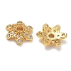 Brass Micro Pave Cubic Zirconia Bead Caps CU-CBA6E4E-10G-2
