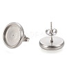 Non-Tarnish 304 Stainless Steel Stud Earring Settings STAS-K202-05E-P-1