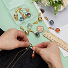 12Pcs 6 Styles Faceted Glass Pendant Decorations HJEW-FG00019-3