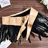PU Leather Natural Chicken Feather Cape AJEW-WH20067-002-3