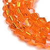 Transparent Electroplate Glass Beads Strands EGLA-A039-T6mm-B11-3