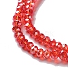 Electroplate Glass Beads Strands X-EGLA-R048-2mm-03-4