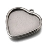 304 Stainless Steel Pendant Cabochon Settings STAS-F365-01D-P-2