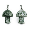 Natural Green Spot Jasper Pendants G-N0325-10Q-2