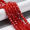 Baking Paint Imitation Jade Glass Bead Strands DGLA-A034-J6MM-A32-2