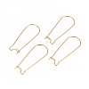 Ion Plating(IP) 304 Stainless Steel Hoop Earrings Findings Kidney Ear Wires STAS-L216-22A-G-1
