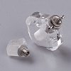 Rhombus Natural Quartz Crystal Perfume Bottle Pendants G-H241-01C-P-2