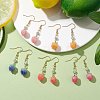 Epoxy Resin Flower Dangle Earrings EJEW-JE06129-2