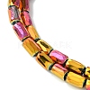 Electroplate Glass Beads Strands GLAA-Q101-02A-FP02-3