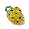 Glass Seed Beaded Pendants PALLOY-GD00003-01-3