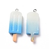 Gradient Color Resin Imitation Food Pendants RESI-H144-11-2