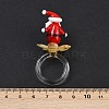 Rotatable Handmade Lampwork Rings RJEW-P158-02A-6