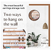 7-Tier Round Moon Wooden Wall Mounted Earring Display Rack EDIS-WH0030-23-5