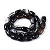 Dyed Natural Banded Agate Beads Strands G-T144-44A-2