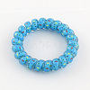 Printed Plastic Telephone Cord Elastic Hair Ties OHAR-R111-14-2