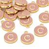 Golden Plated Alloy Enamel Charms ENAM-S118-07C-4