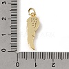 Brass Micro Pave Clear Cubic Zirconia Pendants KK-C262-22G-3