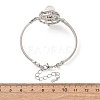 Rotating Sun Natural Rose Quartz Link Bracelets GG-CBA0251-11P-01-5