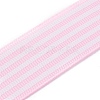 Stripe Pattern Printed Cotton Grosgrain Ribbon X-OCOR-WH0051-A04-2