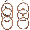 6Pcs 2 Styles Plastic Cross Stitch Embroidery Hoops DIY-CP0012-39-1