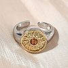 Brass Micro Pave Clear Cubic Zirconia Cuff Rings RJEW-G364-01GP-02-1