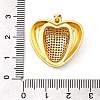 Brass Micro Pave Cubic Zirconia Pendants KK-A266-03C-G-3