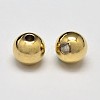 Rack Plating Brass Round Spacer Beads KK-I601-4mm-G-RS-1