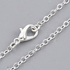 Brass Cable Chains Necklace Making MAK-N029-01S-1