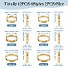 12Pcs 6 Size 201 Stainless Steel Grooved Finger Ring Settings RJEW-TA0001-06G-2