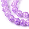 Baking Paint Crackle Glass Bead Strands DGLA-Q023-8mm-YS54-A-3