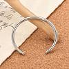 Non-Tarnish 304 Stainless Steel Simple Thin Cuff Bangles BJEW-P296-02P-1