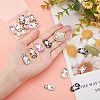 30Pcs 6 Colors Alloy Enamel Pendants FIND-CA0006-57-3