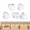 Transparent Glass Heart Cabochons GGLA-R021-8mm-5