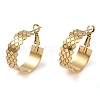 304 Stainless Steel Hoop Earrings EJEW-K278-07A-G-1