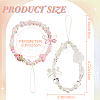 Gorgecraft 2Pcs 2 Style Resin Beaded Mobile Phone Lanyard Wrist Strap HJEW-GF0001-36-2